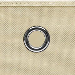 Storage Boxes 4 pcs Cream 12.6x12.6x12.6 Fabric