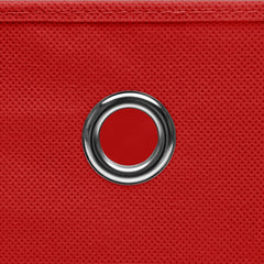 Storage Boxes 4 pcs Red 12.6x12.6x12.6 Fabric