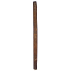 23.6-inch round teak wood wall mirror with natural grain frame.
