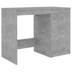 Desk Concrete Grey Engineered Wood Desk Rectangular Modern