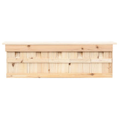 Wooden firwood sparrow house with 5 rooms, measuring 26.8x5.9x8.3 inches.