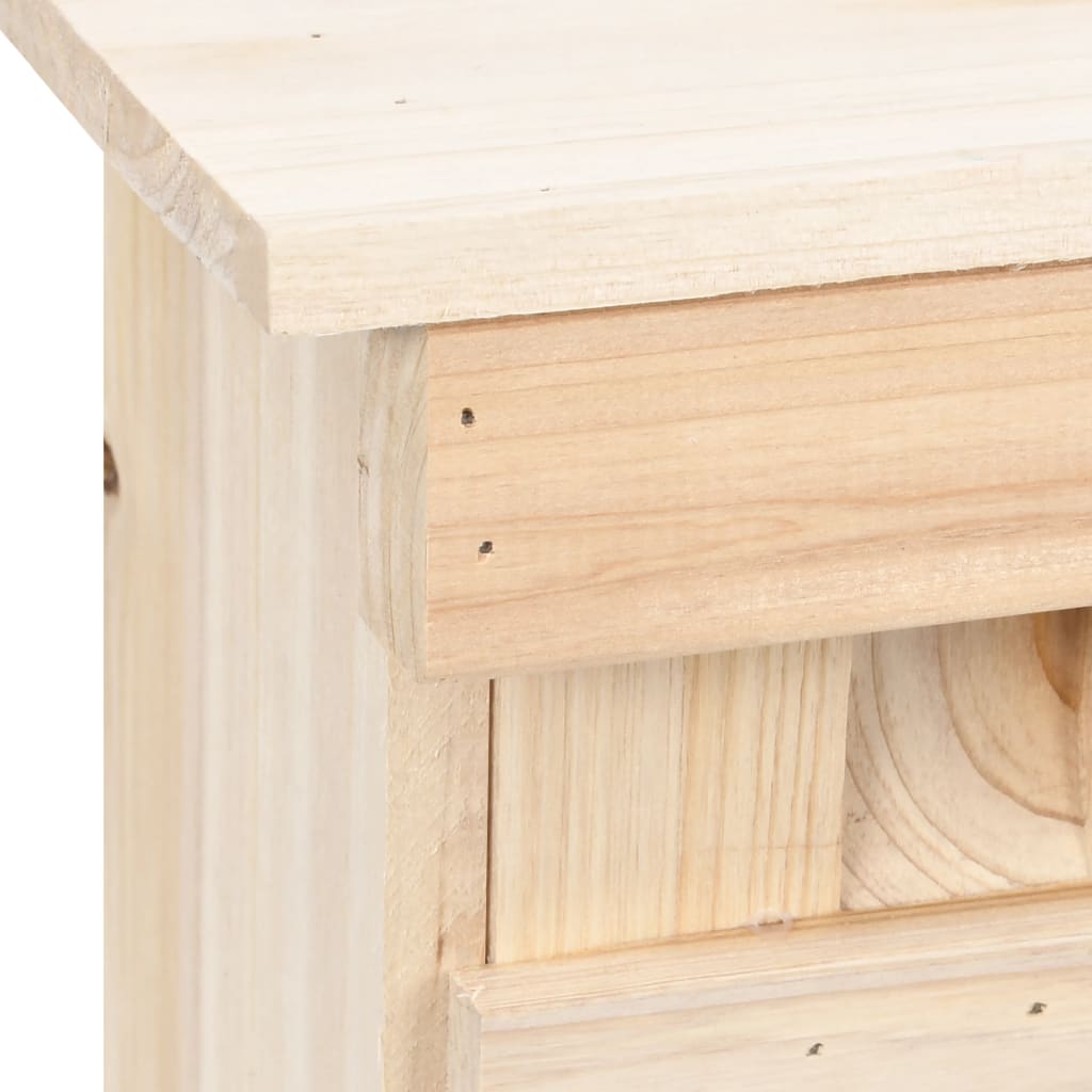 Wooden firwood sparrow house with 5 rooms, measuring 26.8x5.9x8.3 inches.