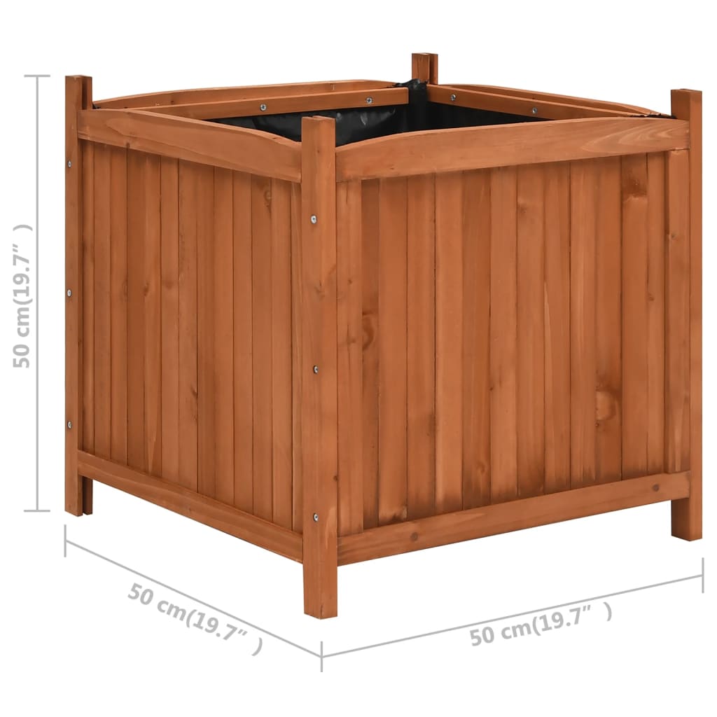 Raised Beds 2 pcs 19.7x19.7x19.7 Firwood
