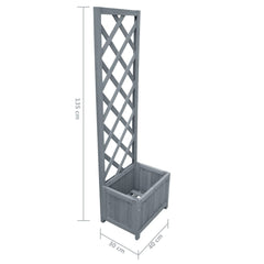 Trellis Planter Gray Solid firwood Medium Durable