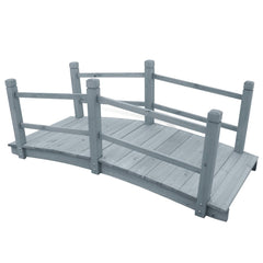 Garden Bridge Grey Solid Firwood 55.1 x 23.6 x 22.0 in Durable