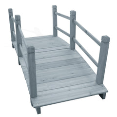Garden Bridge Grey Solid Firwood 55.1 x 23.6 x 22.0 in Durable