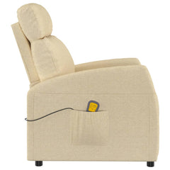 Massage Chair Cream Fabric (100% polyester), Plywood, Iron, Foam