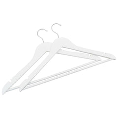 20 pcs Clothes Hanger Set Non-slip White Hardwood