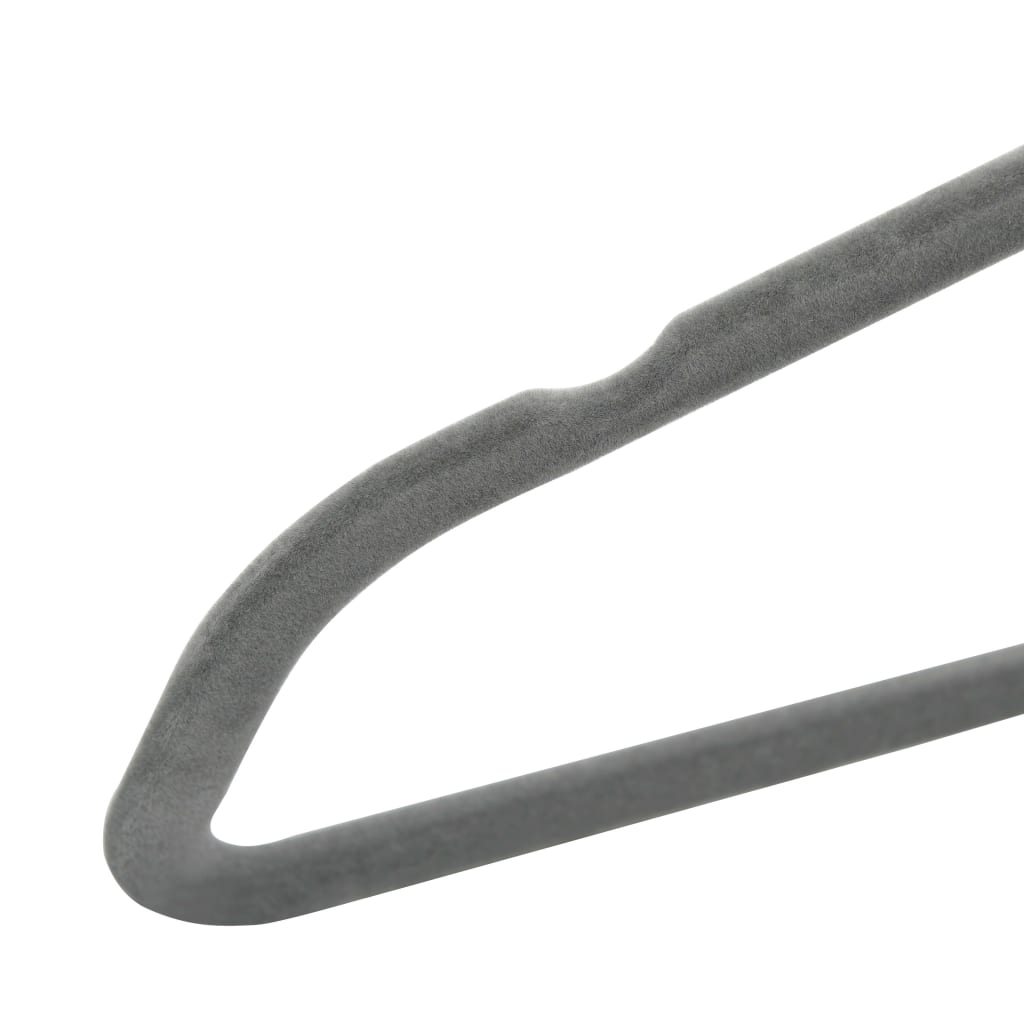 20 pcs Clothes Hanger Set Anti-slip Gray Velvet