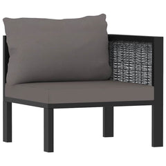 Corner Sofa Anthracite Poly Rattan Standard Modular Corner Sofa