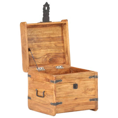 Chest Natural Acacia Solid Acacia Wood 15.7 in Chest Square