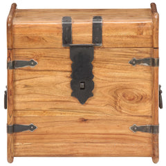 Chest Natural Acacia Solid Acacia Wood 15.7 in Chest Square