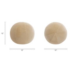 Story 12" Round Sphere Accent Ball Throw Pillow, Fawn Brown Performance Velvet