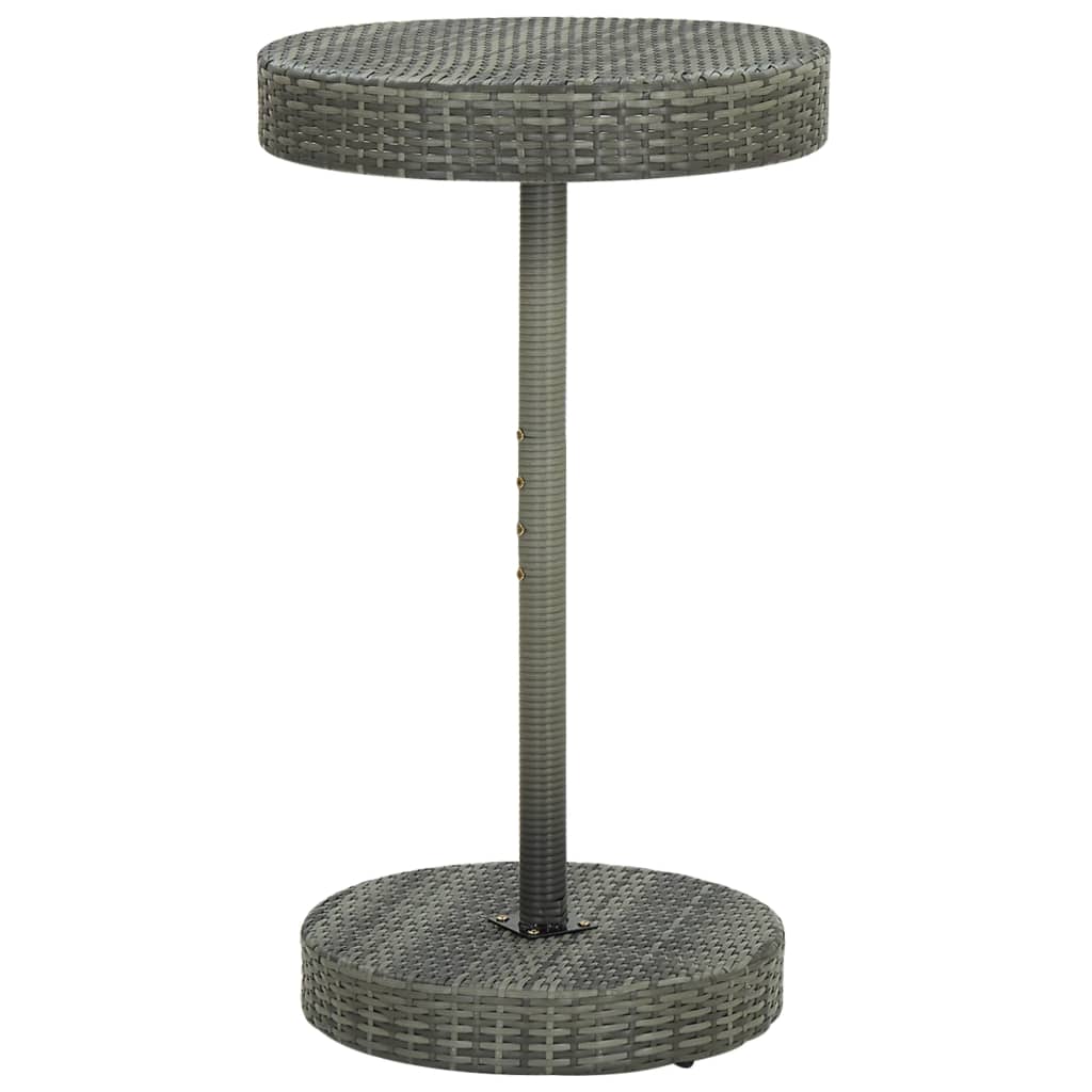Garden Table Grey PE rattan, powder-coated steel Medium Durable