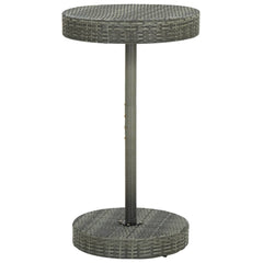 Garden Table Grey PE rattan, powder-coated steel Medium Durable