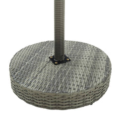 Garden Table Grey PE rattan, powder-coated steel Medium Durable