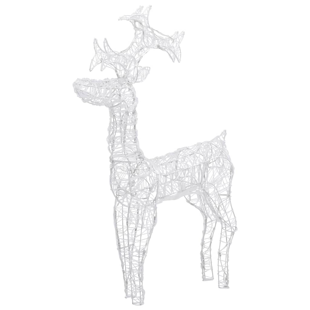 Reindeer Christmas Decoration 90 LEDs 23.6x6.3x39.4 Acrylic