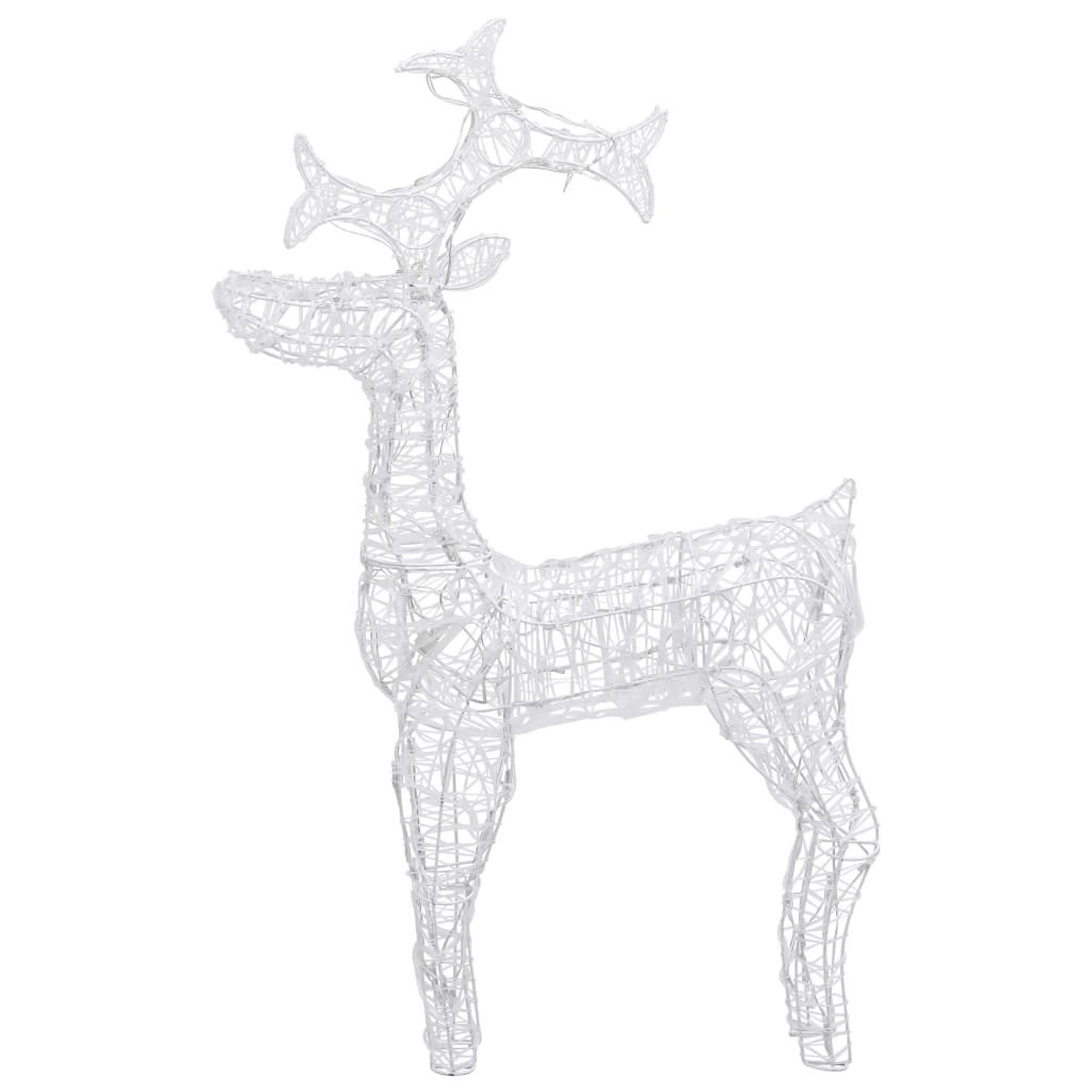 Reindeer Christmas Decoration 90 LEDs 23.6x6.3x39.4 Acrylic