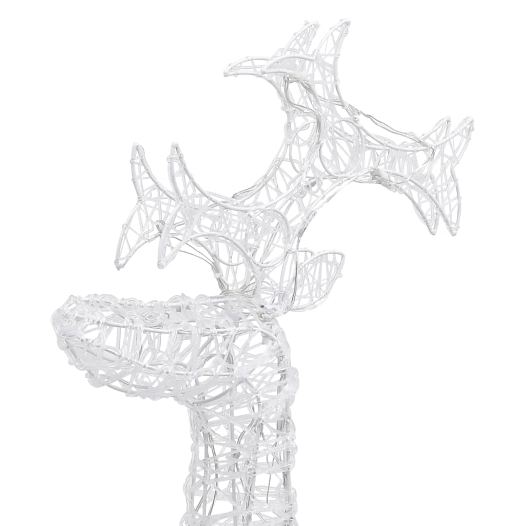 Reindeer Christmas Decoration 90 LEDs 23.6x6.3x39.4 Acrylic