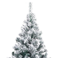 Artificial Christmas Tree Green with white flocked snow PVC, Steel