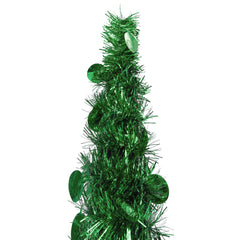 5ft green pop-up artificial Christmas tree made from durable PET material for easy setup.