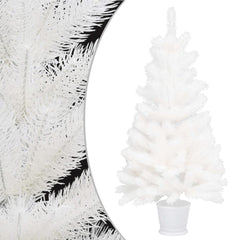 Artificial Christmas Tree Lifelike Needles White 3 ft