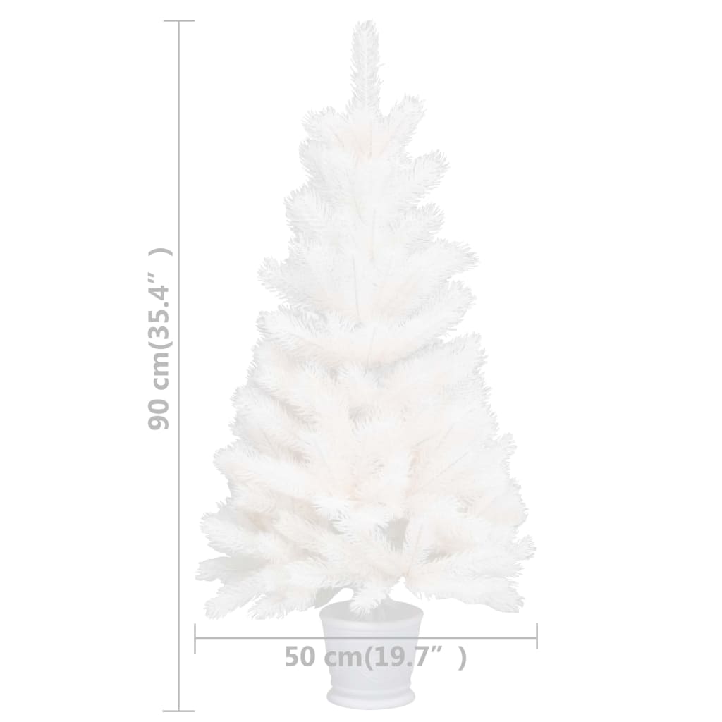 Artificial Christmas Tree Lifelike Needles White 3 ft