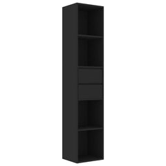 Book Cabinet Black Engineered wood Medium Book Cabinet