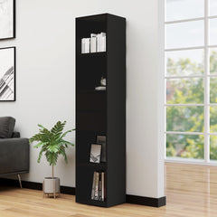 Book Cabinet Black Engineered wood Medium Book Cabinet