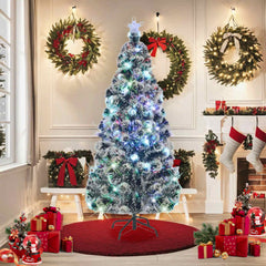 6ft green pre-lit Christmas tree with 220 branches and energy-efficient LED lights.