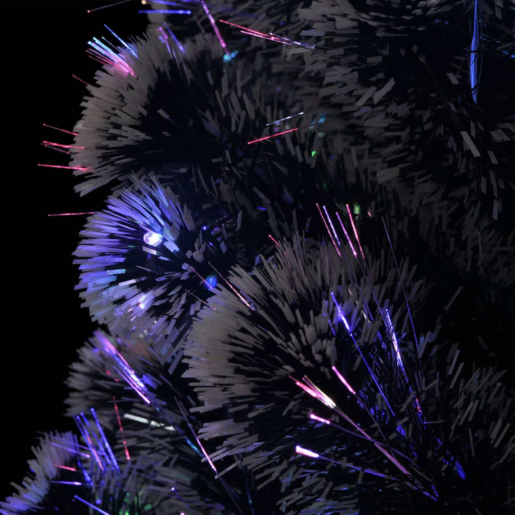 7 ft pre-lit fiberglass Christmas tree with 280 branches and multi-color LED lights