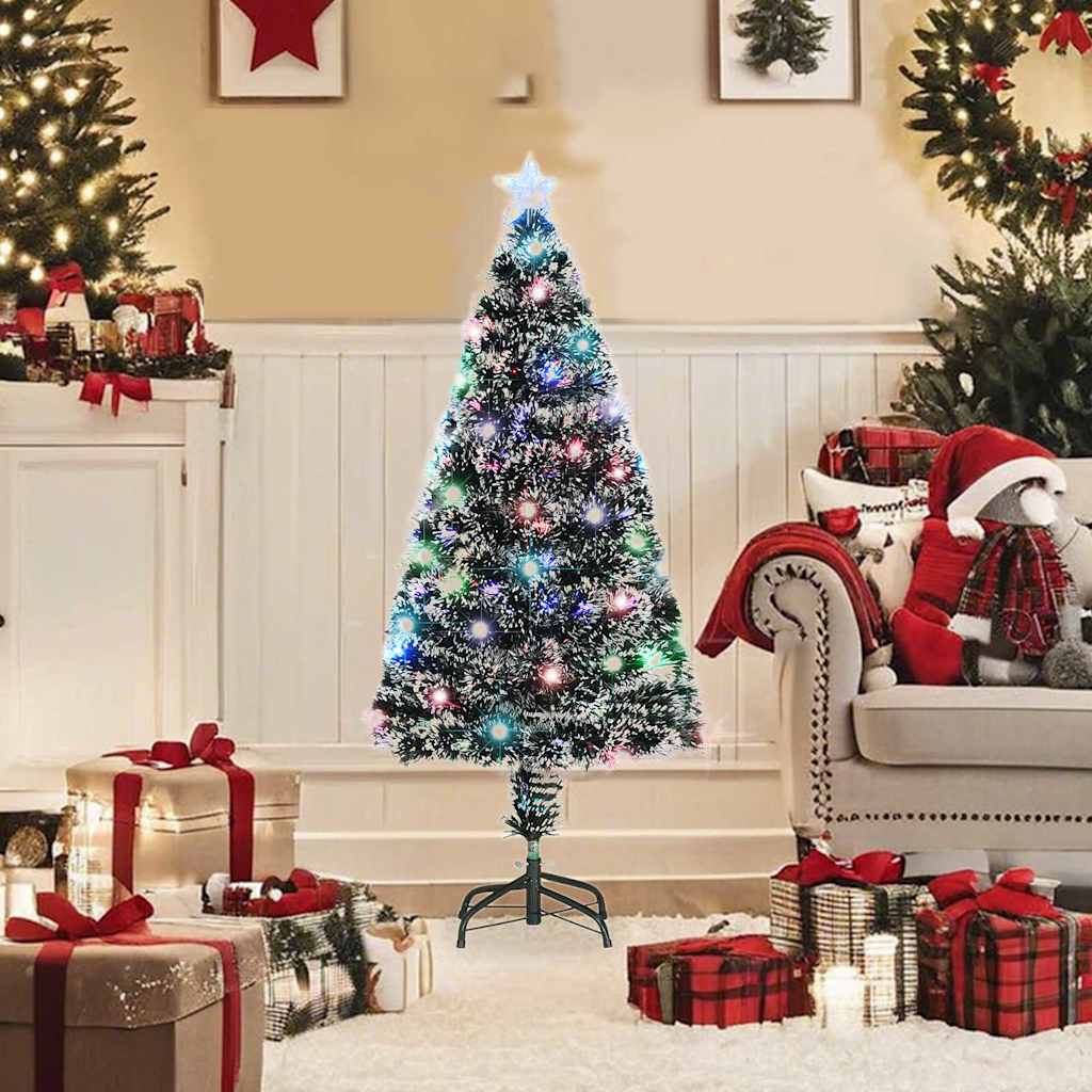 4ft green artificial Christmas tree with pre-lit LED lights and sturdy steel stand.