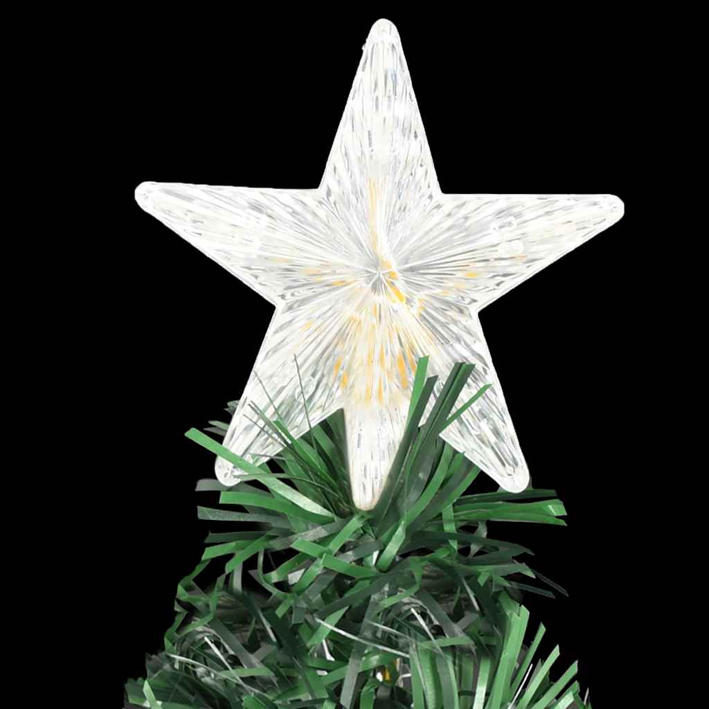 4ft green artificial Christmas tree with LED lights and sturdy steel stand.