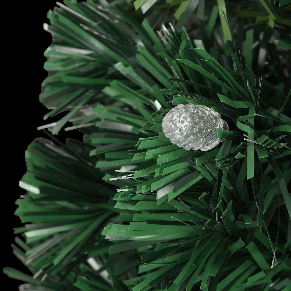 4ft green artificial Christmas tree with LED lights and sturdy steel stand.