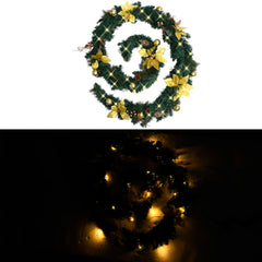 Christmas Garland Green and gold PVC 8.9 feet Christmas Garland