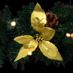 Christmas Garland Green and gold PVC 8.9 feet Christmas Garland