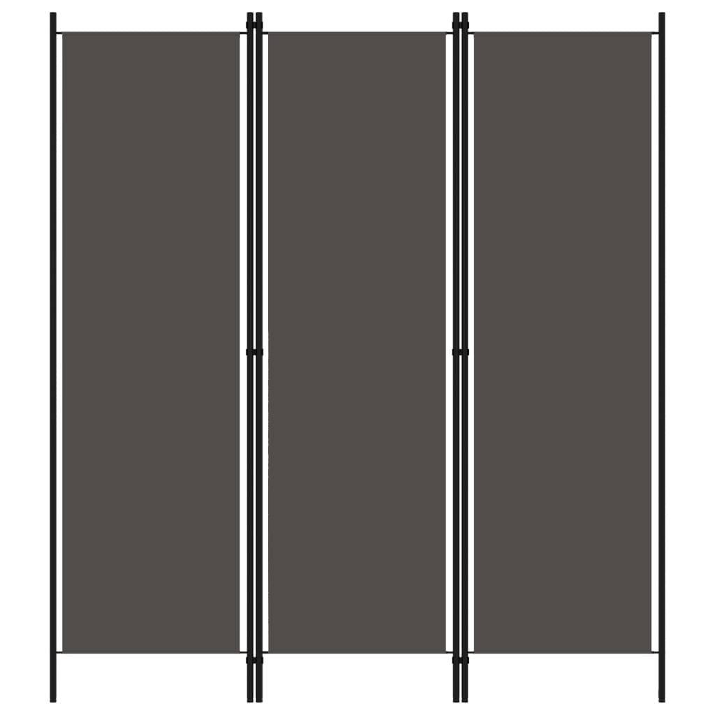 3-Panel Room Divider Anthracite 59.1x70.9