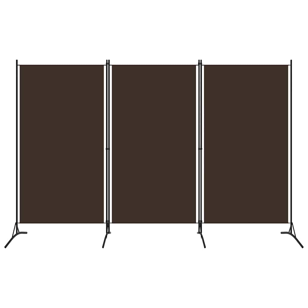 3-Panel Room Divider Brown 102.4x70.9 Fabric