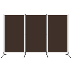 3-Panel Room Divider Brown 102.4x70.9 Fabric