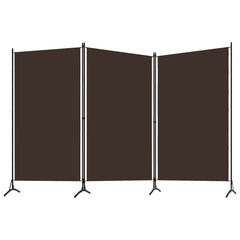 3-Panel Room Divider Brown 102.4x70.9 Fabric