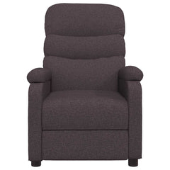Massage Recliner Dark Brown Fabric