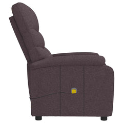 Massage Recliner Dark Brown Fabric