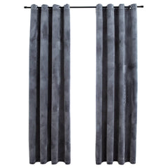 Blackout Curtains with Rings 2 pcs Anthracite 54x84 Velvet