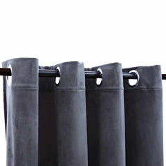 Blackout Curtains with Rings 2 pcs Anthracite 54x84 Velvet