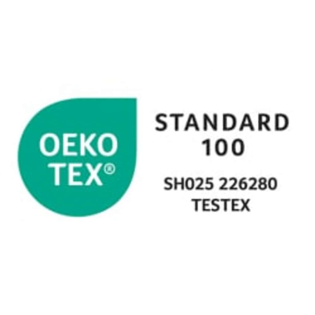 Oeko Tex Standard 100 certification logo in green and black text on white background