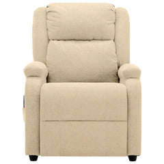 Massage Chair Cream Polyester fabric and metal Medium