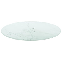 Table Top White Tempered glass Small Durable Table Top Round