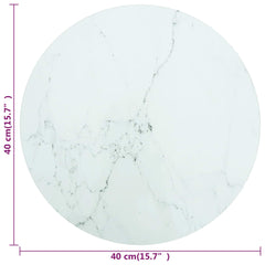 Table Top White Tempered glass Small Durable Table Top Round