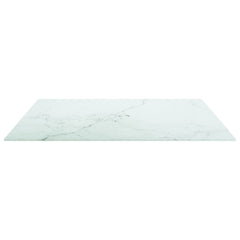 Table Top White Tempered Glass 27.6 x 27.6 in Pattern Table Top