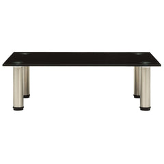 TV Stand Black 23.6x13.8x6.7 Tempered Glass